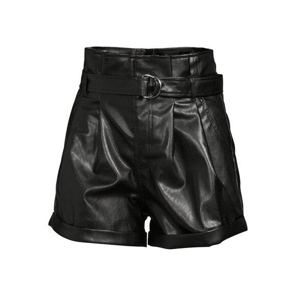 NWT Madden NYC Juniors' Faux Leather Paperbag Shorts xs (1) - Picture 4 of 4